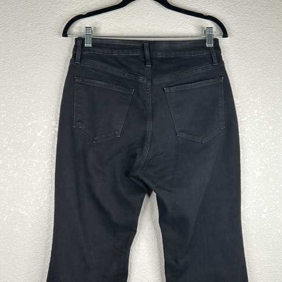 Old Navy Black High Rise Flare Wide Leg Boho Jeans with Stretch Size 10 - Picture 4 of 7